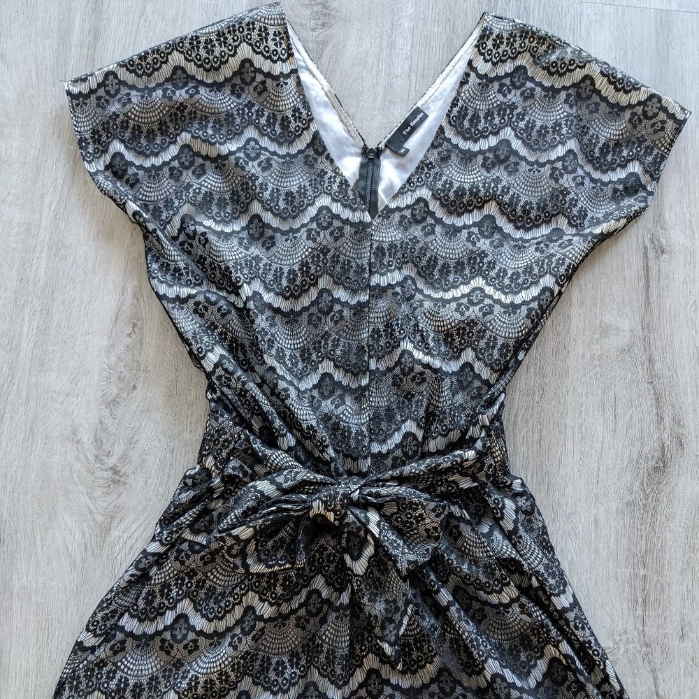 The Kooples black and white lace mini dress